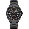 FORSINING Orologio classico da uomo, analogico, al quarzo, in acciaio inox, 22 mm, cinturino alla moda, orologio da polso da lavoro, grande quadrante, orologi militari, Nero , Bracciale