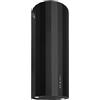 Gurari Cappa a isola 40 cm GCH P 891 BL Diamond - Cappa aspirante nera opaca - Cappa aspirante a isola 850 m³/h - Cappa di design con 22 bordi Diamond - Motore BLDC - Telecomando - Efficienza