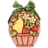 THUN - Formella Media a Forma di Cesto con Fiori e Frutta - Ceramica -15,5 x 13,2 cm - Linea I Classici