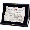 Generico Targa 25esimo Anniversario | Targa venticinquesimo Pergamena con cofanetto | Targa Celebrativa Personalizzata