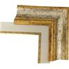 ITALIA CORNICI Maestri Artigiani - Cornice Per Quadri Tele Champagne Argento Passepartout (30 x 40 cm + passepartout, CHAMPAGNE)