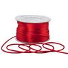 HATIANGE Cordoncino in raso rosso da 2 mm, per la creazione di gioielli, bracciali, collane, filo per perline, macramè, nodi cinesi, 50 metri