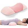 Zinueen Novaspine Pro - Cuscino ortopedico lombare con memory foam, supporto lombare per sedia da ufficio, auto, letto e divano, copertura traspirante (55 x 26 x 11 cm) (rosa)