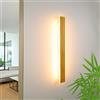 AOEH Lampada Da Parete Interno Led Applique Da Parete In Legno Lampade Da Muro Lunga In Bambù Luci Da Parete Legno 24w 3000k Moderno Lampada A Muro Per Camera Da Letto,Soggiorno,Corridoio,Scale,80cm