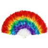 Xuwajeyu Ventaglio a Piume Arcobaleno, Ventaglio Arcobaleno per Festival, Matrimoni e Feste, Pride Day, Festival Musicali e Decorazione Vintage