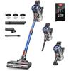 BuTure VAC Aspirapolvere senza fili 450 W/38000 Pa, Carica da parete, 55 mins, Potente Spazzata Elettrica Senza Fili con Touch Screen Intelligente e Antivento, 1,5 L per Pavimenti, Tappeti, Animali