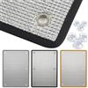 Generic Protezione Solare per Finestre Pellicola in Alluminio Isolante Termico Riflettente Anti Calore Senza Colla Balcone Casa con Ventose Trasparenti Occhielli in Alluminio 30cm-300cm