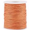 Givenny Bestewelry - Filo cerato in fibre di cotone cerato, 100 m, filo di cotone cerato, 1 mm, macramè, perline per cucito, per la creazione di gioielli (arancione scuro)