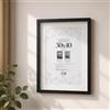 topolenashop Cornice Portafoto Nera 30x40 Con Passepartout 20x29, Portafoto da Parete Con Copertura Trasparente, Orientamento Verticale Orizzontale | 32962