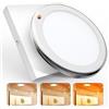 camperxlite 3 Colores - 2700K/4000K/6000K Plafoniera LED 12V Camper, Ø18CM Alluminio Dimmerabile Caravan Lampada, 8W Ultrasottile led Lampada 12v per Camion Barca Rimorchio Van T3 T4