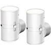 Generic 2 pezzi Light Night Light Plug in Wall, Dimmable Kids Night Light With Dusk to Dawn Sensor, Modern Sensor Lights, 3000k Warm White, per camera da letto, corridoio white