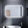 SONNI Specchio Retroilluminato Bagno a LED 80x50 cm,Specchio da Parete Moderno da Luce Bianco,Touch Control e IP44 Impermeabile Risparmio Energetico