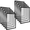 POPPSTAR Cornice magnetica A4 autoadesiva con chiusura magnetica, nero, 10 pezzi