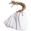 Wanderings Etichette Regalo Bianche Fatte a Mano con Bordo Irregolare e Cordino - 9,5×4,5 cm - Confezione da 25 - Per Prezzi, Etichette Regalo e Occasioni Speciali