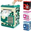 Pup Go Salvadanaio Elettronico per Bambini con Password - Salvadanaino Bancomat con Grande Capacità, per Monete e Banconote, Ragazzi e Ragazze 3-12 Anni (Verde)