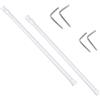 vetrinein rete Vetrineinrete® Bastone per Tenda da Finestra 2 Pezzi con Ganci a Vite Asta telescopica allungabile da 30 a 50 cm Bacchette M7