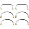 OAOSDH Borsa all'Uncinetto da 6 Pezzi, Clip in Oro A Bocca in Lega di Alluminio, Stile Semicircolare da 19 Cm E Stile Quadrato da 18 Cm, Apertura E Chiusura Delicate, Adatta per Borse E Portafogli.