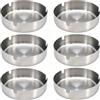 TULEBOLIAN 6PCS Posacenere,10cm Posacenere Rotondo in Acciaio Inox,con 3 Grooves Adatto,per Giardino Bar Ristorante Ufficio, Argento (6pcs 10cm)