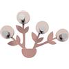 CalleaDesign - Appendiabiti da parete per l'ingresso Francine, rosa nuvola, dimensioni 44x28 cm con 4 pomelli