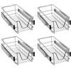 UISEBRT 4X Cassetto Telescopico Cucina 30cm - Mobili Cucina Cestello con Binario (30cm)