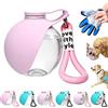 Generico Borraccia Cane Portatile, Borraccia Per Cani Portatile, Borraccias Da Viaggio 2 In 1 Per Cani 285 Ml, Con Ciotola In Silicone, Adatto Per Passeggiate All'Aperto (Rosa-trasparente)