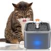 Ligo - Fontanella per Gatti e Cani Fontana silenziosa per gatti, Automatico Dispenser Acqua Gatti Luce led Notturna con Filtro ai Carboni Attivi. (CLARK, GRIGIO)