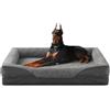 FURTIME - Letto Ortopedico per Cani di Grandi e Giganti Razze, Mousse a Cellule Aperte, Cuccia per Cane Rimovibile, Lavabile e Antiscivolo, Cuscino per Cane con Bordi Alti e Supporto Rinforzato