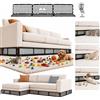 GlamChi 12 Pezzi Blocca Giocattoli Divano per Animali, Blocca Giocattoli Regolabile Sotto Letto & Sofà, Barriera Plastica per Fessure, Protettore Mobili con 20 Fascette