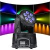 ZKYMZL Moving Head Light 7x12W LED RGBW (4 in 1) Color Lighting Effect 9/14 CH by DMX Control for DJ Show Bar Party Wedding Disco KTV