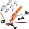 VEVOR Kit Piegatubi Pinza Piegatrice Manuale per Tubi in Rame Alluminio 6mm-22mm, Utensile per Piegatura a Cricchetto Manuale Spessore Compatibile 0,5-1,2 mm 7 Matrici per Manutenzione Impianti HVAC