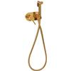 HPDTZ Doccetta per bidet per la pistola a spruzzo con forte pressione dell'acqua 1,5 m, tubo per acqua calda e fredda per la pulizia del bagno, facile da parete (oro)