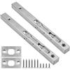 ZONADAH Set di 2 chiavistelli ZONADAH nascosti a leva, chiavistello a filo e lucchetti scorrevoli, barrette a scorrimento in acciaio inox spazzolato, lunghezza 10 pollici