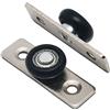 ZLYY 2 ruote di guida in silicone per porte scorrevoli basse, rullo guida per pavimento, doppio supporto in nylon per cancelli scorrevoli, due fori, argento