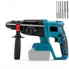Honeyhouse Martello perforatore professionale a batteria Mak-ita 18 V, 7.0 Joule, 4500 giri/min, 3 modalità: foratura, trapano a martello, scalpello, motore brushless, martello con set di 6 scalpelli (senza