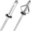 JIANDAXIN Rivetti ciechi in alluminio ad espansione multipla con O-ring - Assortimento di rivetti bulbo per plastica o materiali morbidi (Ø5,2 x 28 mm - 50 pezzi)