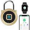 eLinkSmart - Lucchetto per armadietto da palestra, con impronte digitali, con oltre 1000 app utenti, impermeabile, per esterni, per armadietti, zaini, scatole da campo (oro)