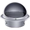 GEFONG Griglia di Ventilazione Rotonda a Lamelle 6 Pollici 150 mm con Rete Anti-insetto Per Asciugatrice Sfiato del Bagno Aeratore Soffitto Ventilatori Estrattori Acciaio Inox Grigio Argento 1 Pezzo