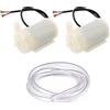 Cerioll DC 3V 5V Mini Acqua Pompa Sommergibile, 2 Pezzi Piccola Pompa Sommergibile, 3m Tubo Trasparente Flessibile In PVC, Per Acquario, Fontana, Giardino Pianta Fiore（Bianco）
