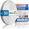 INOVATEC GmbH INOVATEC Cinghia per Avvolgibili Maxi 20mm - Rotolo da 50 m - Resistente agli strappi e ai raggi UV con protezione dei bordi in perlon - per finestre e porte - compatibile con tutti gli avvolgitori