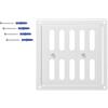 DEMLOU - Griglia di Ventilazione Regolabile 15 x 15 cm, Bianco RAL 9016.