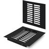 Jesustree Griglia di Ventilazione Nera, Griglia di Aerazione Può Aiutare a Ventilare l'armadio Rettangolare da 150 x 150mm Armadi e Vamere da Letto Con Viti per Armadi Porte Scarpiere Cassettiere (2 Pezzi)