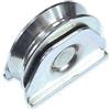 PEBSHOP RUOTA PER CANCELLI SUPPORTO APERTO GOLA V (Ø 100 mm sp 22 mm. piastra 42x105 mm.)
