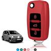 TOOMUME Cover Chiave TPU Lucido, Custodia Chiave Copri Chiave Adatto per VW Volkswagen Golf 4/5/6 Multivan T5 Polo Up Caddy Beetle Sharan Jetta Bora Seat Ibiza Skoda Fabia