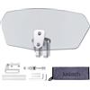 Justech Parabrezza Moto Spoiler di Estensione Parabrezza del Vento con Clip Regolabile Cupolino Spoiler Parabrezza Prolunga Deflettore Universale per Moto -Titanio