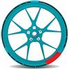 Felgenrand Aufkleber adesivo per cerchioni Rosso Nero Compatibile per Yamaha MT-09 Cyan Storm X710121VA