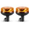Yuanjoy 2 Fari Rotanti LED, 6 Modalità Lampeggiante e 4 Modalità Rotanti 2 Modalità Crociera, Pulsanti, 12V/24V IP67 per Auto, UTV, Trattore, Carrello da Golf