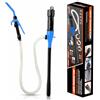 Homirty Pompa di Travaso Elettrica a Batteria, Pompa per Carburante, Pompa Sifone Portatile per Liquidi, Pompa Gasolio con Tubo, 3,5 GPM (Galloni al Minuto) per Benzina, Diesel (Blu)