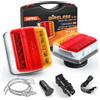 Qiping Luci Posteriori per Rimorchio LED senza fili, Magnetico fanali posteriori rimorchio con Spina 7Poli, 12V Impermeabile IP67 Universali per Camion Rimorchi E-Mark E9