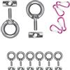 LUNNTE Ganci per Binario di Tenda Parasole, 4 pcs Moschettone per Tenda da Sole Accessori Tendalino Gancio Esterno per Camper e Roulotte (6)