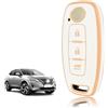 TOOMUME Cover Chiave TPU, Custodia Chiave Adatto per Nissan Qashqai J12 Juke F16 Xtrail T33 Airya B6 B8 B9 Micra Altima Teana Murano Kicks, Copri Chiavi Guscio Chiave Auto Telecomando - Bagagliaio